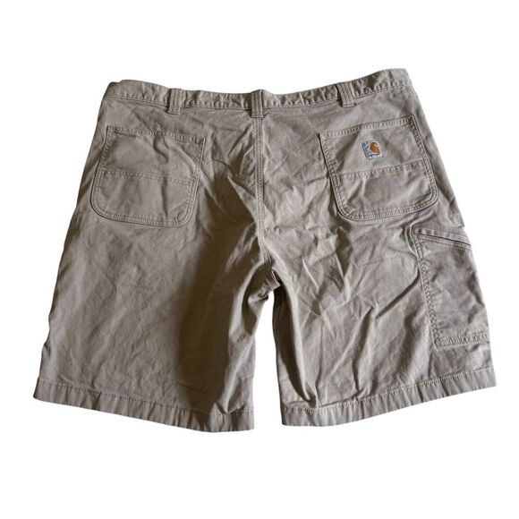 Carhartt Rugged Flex Relaxed Fit Canvas Work Short Tan Men’s Sz 46 - Picture 2 of 14
